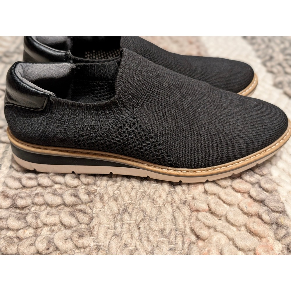 Me Too Hazear Black Knit Slip On Sneakers Textile Upper Size 6